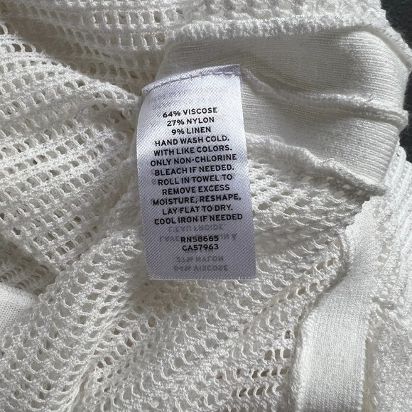 NWOT NORDSTROM Mesh Open Cardigan in Ivory Cloud‎ (M/L) - Picture 8 of 10